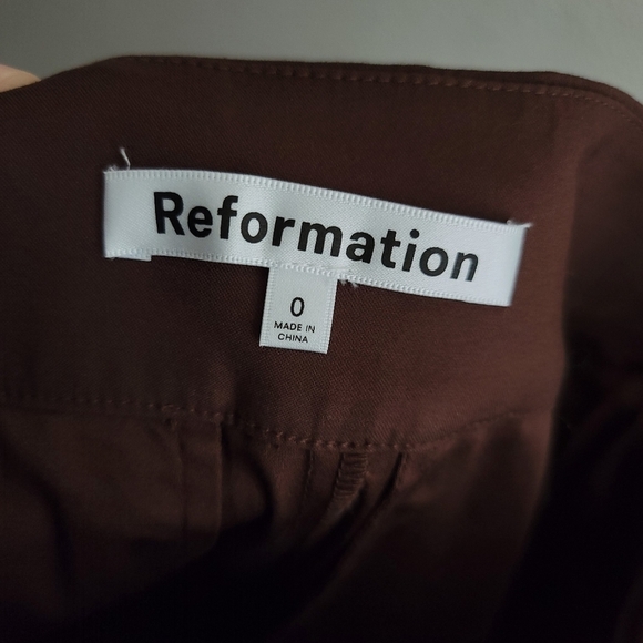 Reformation Roz Pant in Cafe size 0 NWT - Picture 8 of 10